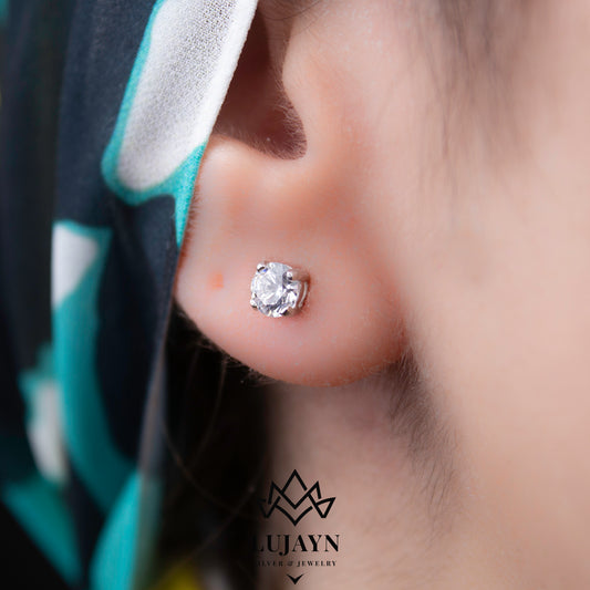    Zircon Diamond Sterling Wave Earring